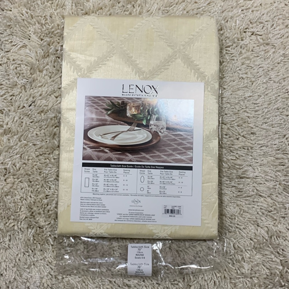 Lenox Round Tablecloth